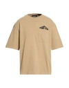 Dsquared2 Man T-shirt Camel Size L Cotton In Neutral