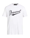Dsquared2 Cool Fit Velvet Logo T-shirt In White
