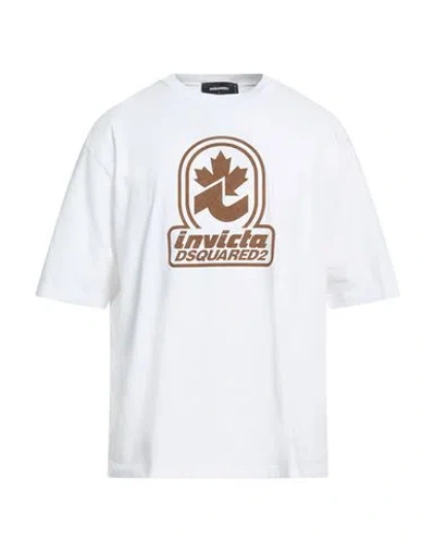 Dsquared2 Man T-shirt White Size L Cotton