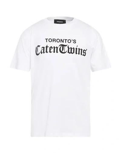 DSQUARED2 DSQUARED2 MAN T-SHIRT WHITE SIZE L COTTON