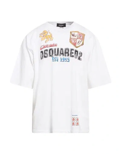 Dsquared2 Man T-shirt White Size L Cotton