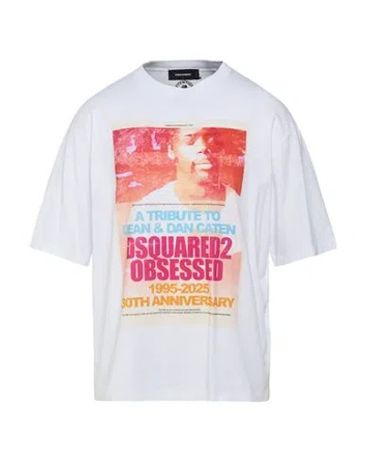 Dsquared2 Man T-shirt White Size L Cotton