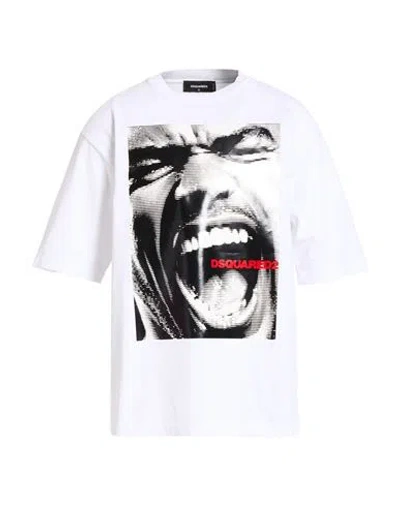 DSQUARED2 DSQUARED2 MAN T-SHIRT WHITE SIZE L COTTON
