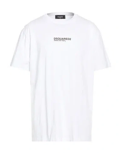 Dsquared2 Man T-shirt White Size S Cotton
