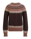 Dsquared2 Man Turtleneck Dark Brown Size L Virgin Wool, Mohair Wool, Polyamide, Wool In Multi