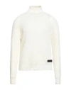 Dsquared2 Man Turtleneck Ivory Size L Wool In White