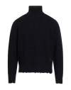 Dsquared2 Man Turtleneck Midnight Blue Size M Wool In Blue