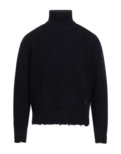 Dsquared2 Man Turtleneck Midnight Blue Size M Wool