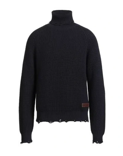 DSQUARED2 DSQUARED2 MAN TURTLENECK NAVY SIZE L WOOL