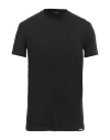 Dsquared2 Man Undershirt Black Size L Cotton, Elastane In Black