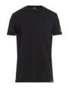 Dsquared2 Man Undershirt Black Size Xs Cotton, Elastane In Black
