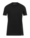 Dsquared2 Man Undershirt Black Size L Cotton, Elastane In Black