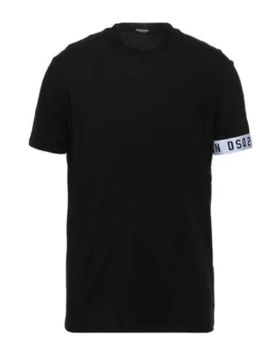 Dsquared2 Man Undershirt Black Size M Cotton, Elastane