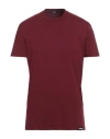 Dsquared2 Man Undershirt Burgundy Size L Cotton, Elastane In Red