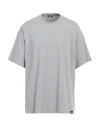 Dsquared2 Man Undershirt Grey Size L Cotton, Elastane