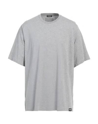 Dsquared2 Man Undershirt Grey Size L Cotton, Elastane In Grey