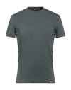 Dsquared2 Man Undershirt Lead Size L Cotton, Elastane In Grey