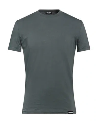 Dsquared2 Man Undershirt Lead Size L Cotton, Elastane In Grey