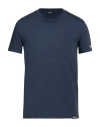 Dsquared2 Man Undershirt Navy Size M Cotton, Elastane In Navy Blue