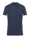 Dsquared2 Man Undershirt Navy Size M Cotton, Elastane In Navy Blue