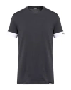 Dsquared2 Man Undershirt Charcoal Size L Cotton, Elastane In Grey