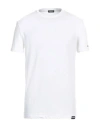 Dsquared2 Man Undershirt White Size M Cotton, Elastane