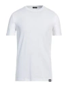 Dsquared2 Man Undershirt White Size Xxl Cotton, Elastane