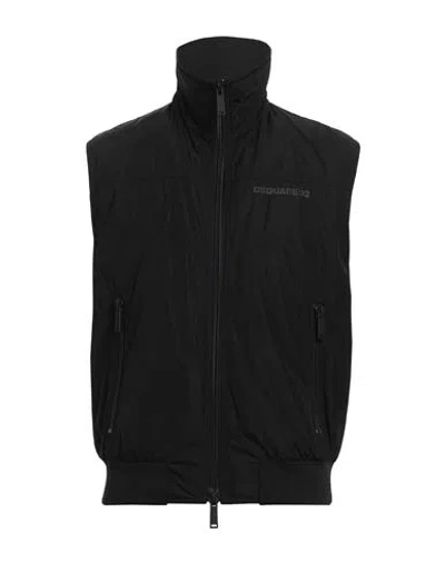 Dsquared2 Man Vest Black Size 40 Polyester