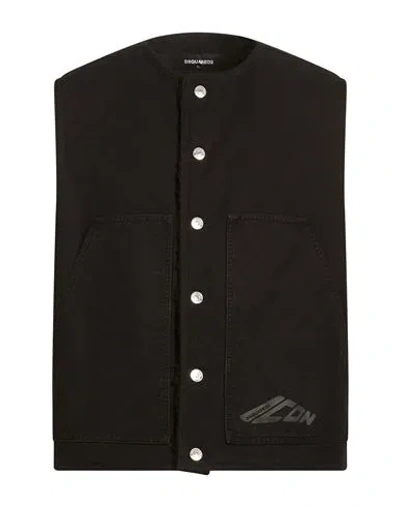 Dsquared2 Man Vest Black Size 42 Cotton
