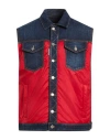 Dsquared2 Man Vest Red Size 40 Cotton, Elastane, Polyester