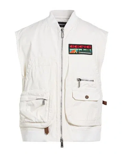 Dsquared2 Man Vest White Size 38 Cotton