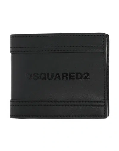 Dsquared2 Man Wallet Black Size - Calfskin