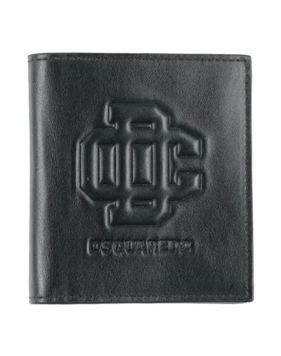 Dsquared2 Man Wallet Black Size - Calfskin