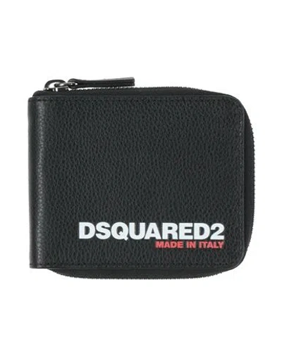 Dsquared2 Man Wallet Black Size - Leather