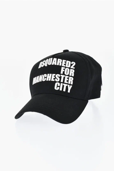 Dsquared2 Manchester City Limited Edition Solid-color Baseball Cap Wit In Blue