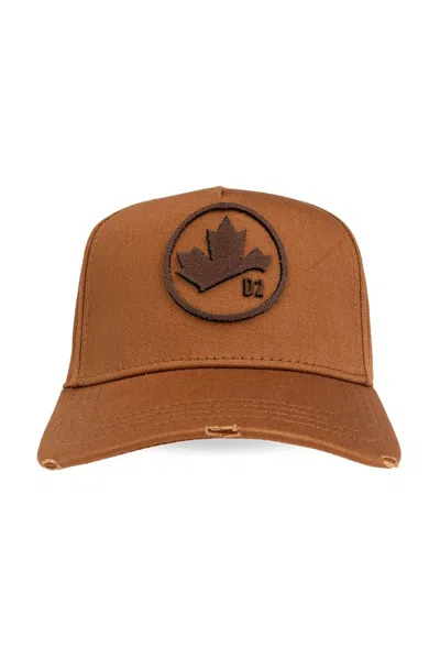 Dsquared2 Logo-embroidered Baseball Cap In Brown