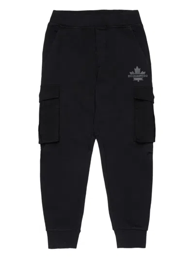 DSQUARED2 MAPLE LEAF COTTON TRACK PANTS