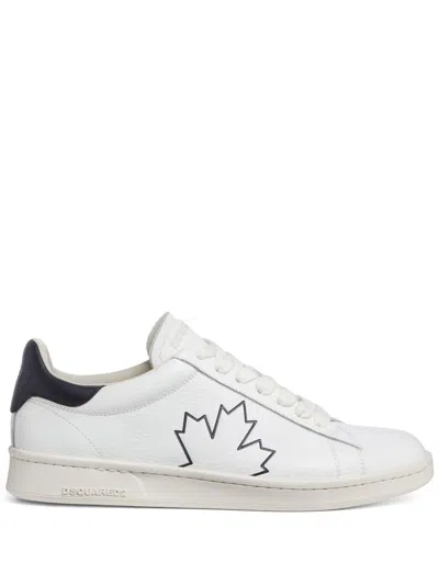 DSQUARED2 MAPLE LEAF-DETAIL SNEAKERS