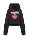 DSQUARED2 DSQUARED2 MAPLE LEAF DRAWSTRING HOODIE