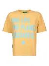 Dsquared2 Maple-leaf Graphic T-shirt In Yellow