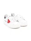 Dsquared2 Maple-leaf Leather Sneakers In White