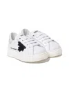 Dsquared2 Sneakers Basse In Pelle Con Maple Leaf In White