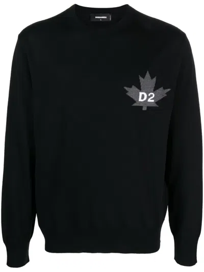 DSQUARED2 MAPLE LEAF-MOTIF SWEATER
