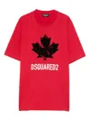 Dsquared2 Maple Leaf-print T-shirt In Red