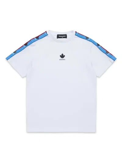Dsquared2 Kids' Maple-leaf-print T-shirt In White