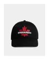 Dsquared2 Canadian Leaf Baseball Cap In Black