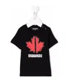 Dsquared2 Maple Leaf Printed T-shirt In Black