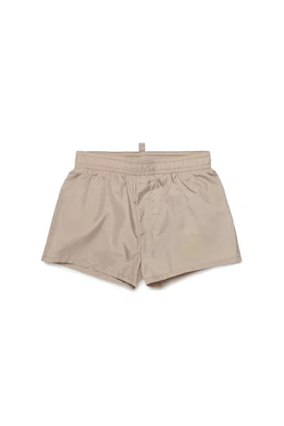 Dsquared2 Kids' Maple Leaf Shorts In Grey
