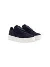 Dsquared2 Maple Leaf Suede Sneakers In Blue