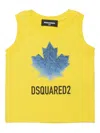 Dsquared2 Maple Leaf T-shirt In Yellow